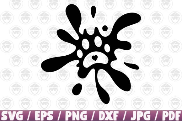 Paw Splash, Paw Heart, Dog Paw Cut File