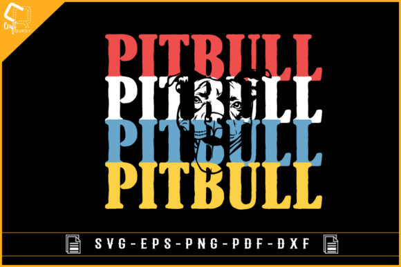 Vintage Retro Pitbull Dog Design